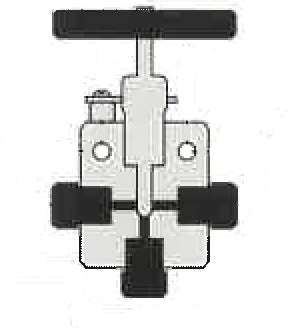 Hand Valve - 3-Way, 60 KSI, 3/8" 2 Outlet